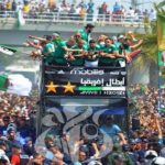 CAN 2019 – Algérie : Les Rois d’Afrique paradent sur un bus dans la capitale CAN 2019 – Algérie : Les Rois d’Afrique paradent sur un bus dans la capitale