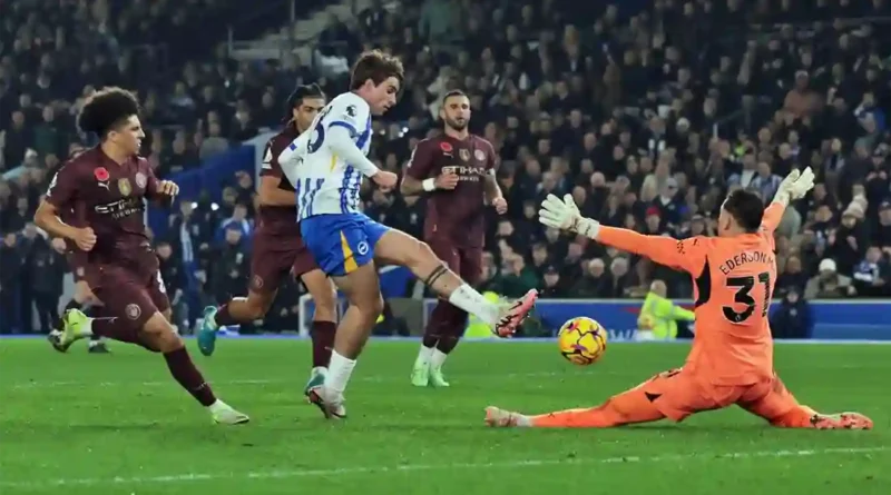 Manchester City s’incline pour la 4e fois consécutive : Brighton enfonce le champion en titre – Vidéo