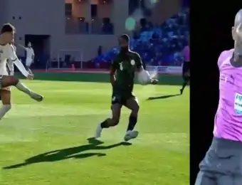 Algérie - Nigéria : Le geste qui trahit l'arbitre sénégalais  Issa Sy - Vidéo